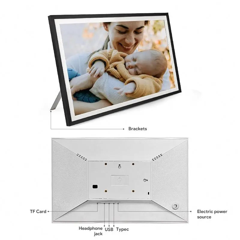 Wall Mountable 15.6 Inch Digital Photo Frame with IPS LCD Display Auto Slideshow & WiFi