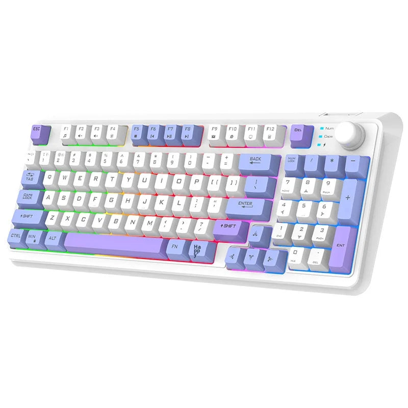 Wireless K94 RGB Backlit Keyboard Dual Mode USB Mechanical Fashion Color Matching