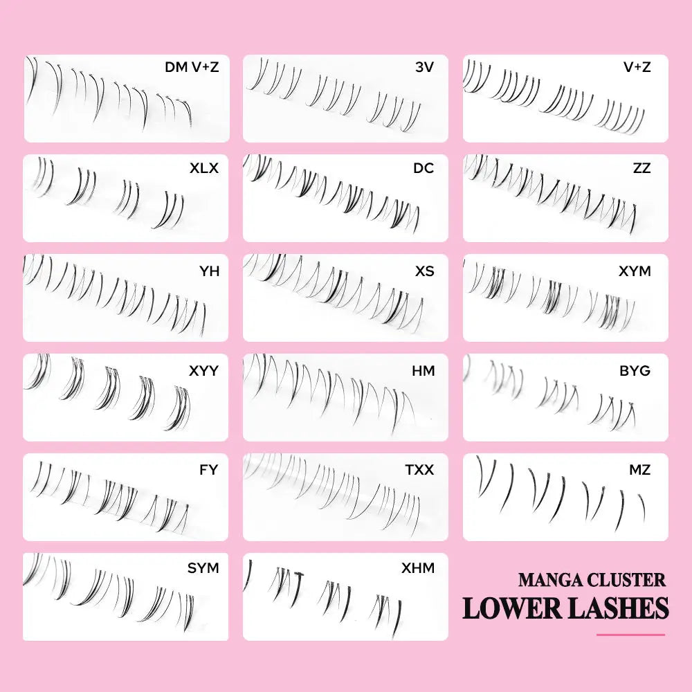 Diy Cluster Lashes Set 0.05 0.07mm Pre-Cut Eyelash Segment Lash Clusters Kit with Lash
