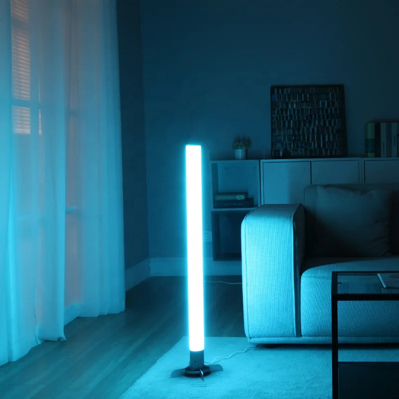 Original Design 360 Degree Emitting Corner Standing Rgb Led Floor Lamp Remote Control Sync
