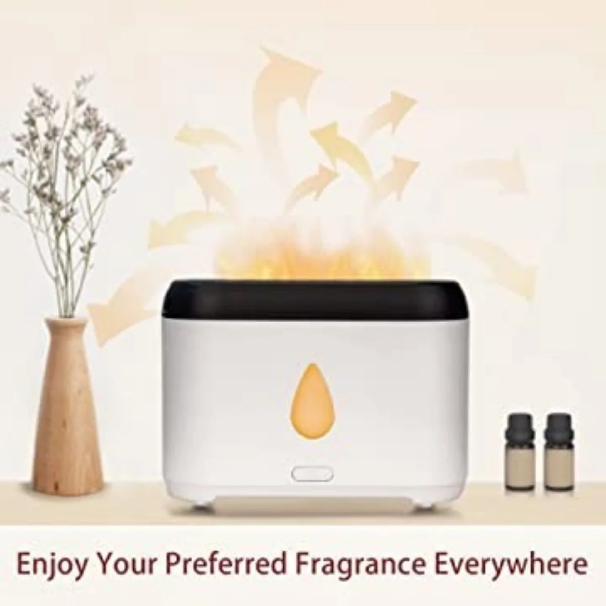Aromatherapy Essential Oil Diffuser Flame Aroma Diffuser Humidifier Mist Scent Air