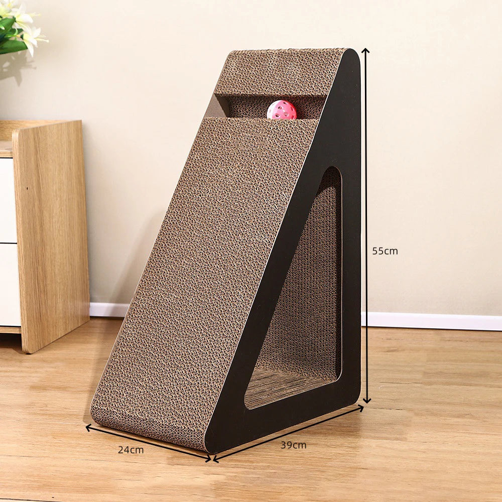 Cat Scratching Board Triangle Cat Scratching Nest Cat Claw Board Corrugated Cardboard