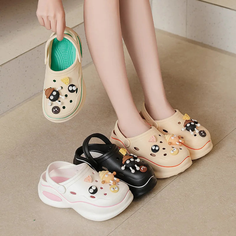 EVA Pillow Soft Slides Thick Platform Casual Sandals Pillow Slides Cloud Slippers Indoor