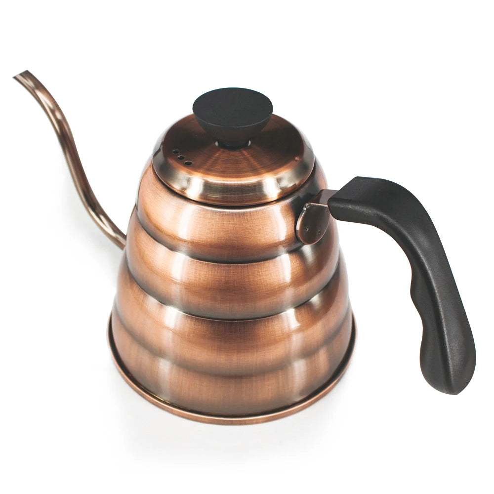 PTFE Black 1200ml Stainless Steel Gooseneck Spout Manual Pour Over Kettle Cloud Shaped