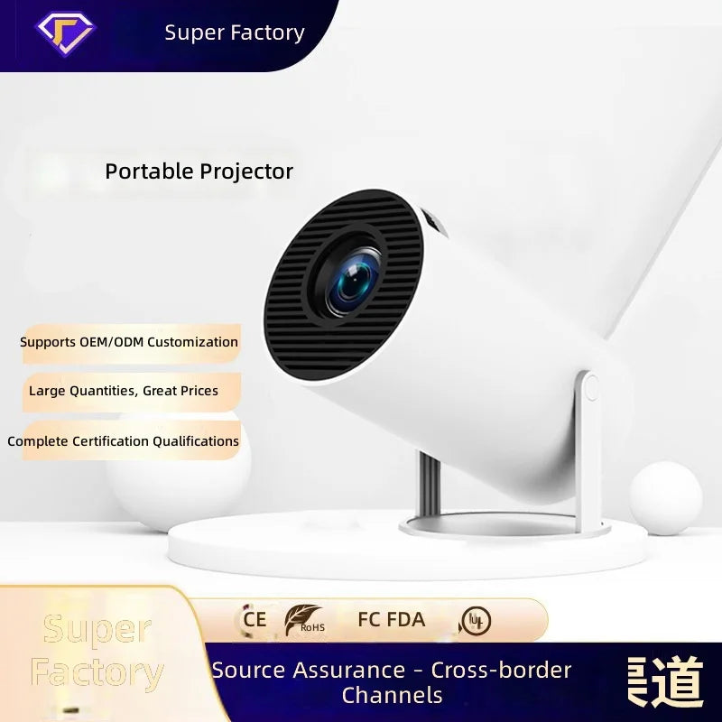 Mini Portable Projector for Home Theater & Travel, HD Wireless Screen Mirroring with Big