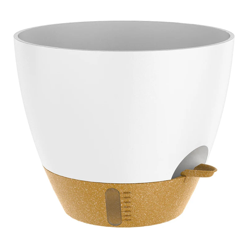 Automatic Self-Watering PP Plastic Flower Pots Drainage Holes Modern Style 8-12 Inch