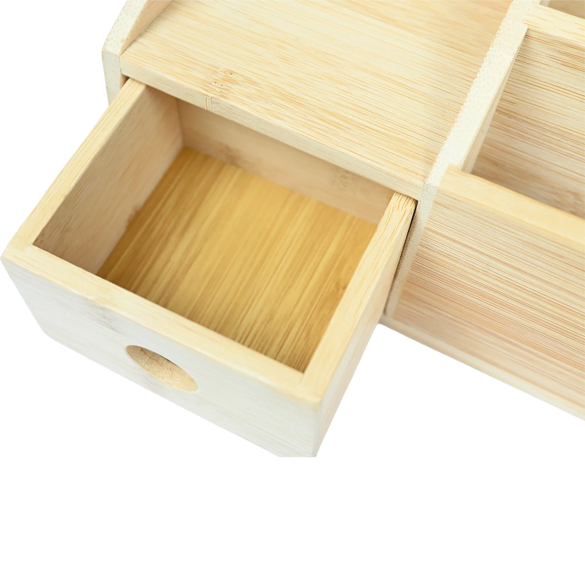Multifunctional Bamboo Wood Desktop Organizer And Wooden Storage Box Tabletop