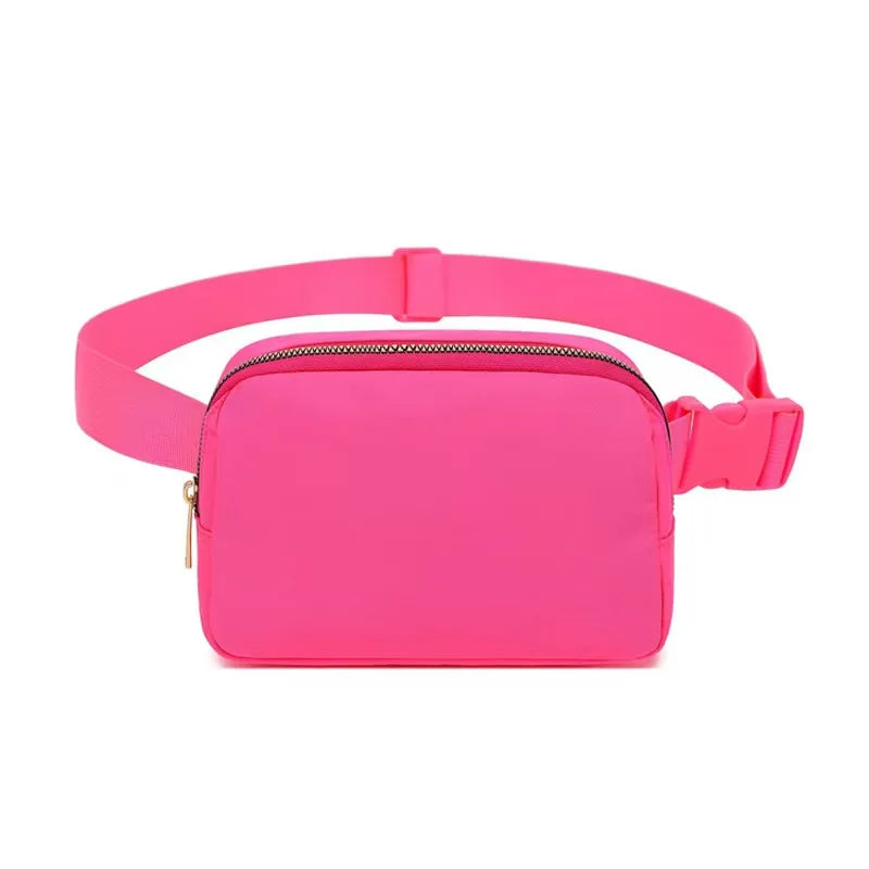Women'S 1L Nylon Sling Bag Adjustable Waist Fanny Pack Hip Bag Yoga Sports Crossbody Bag