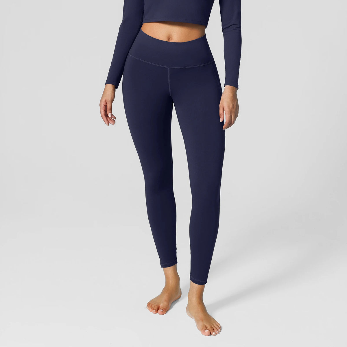 Vractive Custom Pants High Rise Side Pockets Fleece Lined Breathable Waist Gym Leggings