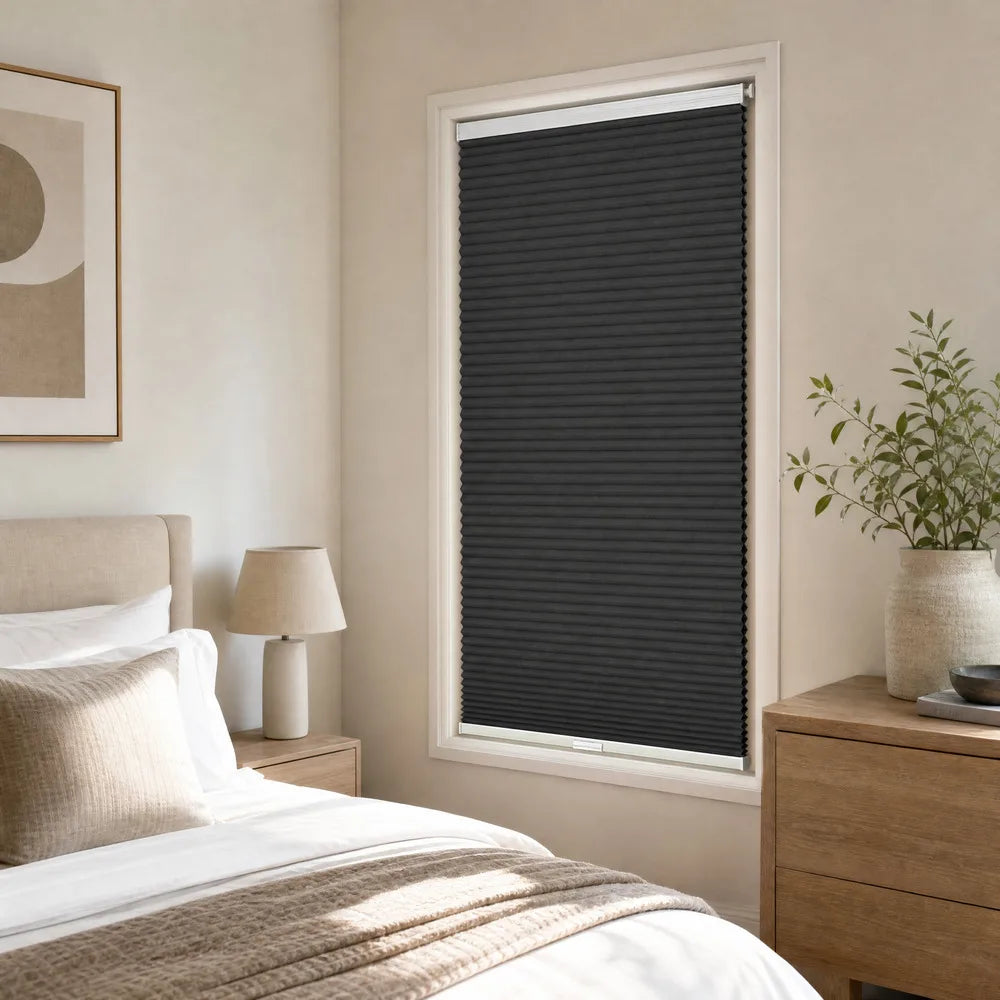 Finished Honeycomb Blinds Cellular Shade No Cord Cordless No Drill Finished 20mm Magnetic