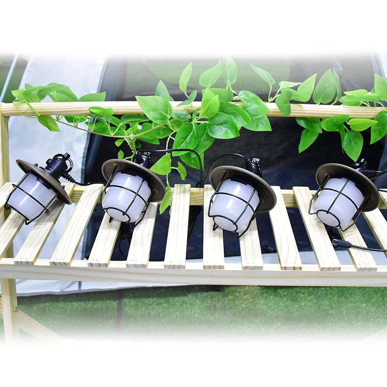 Waterproof Outdoor Rechargeable Decorative String Lights for Camping Holidays