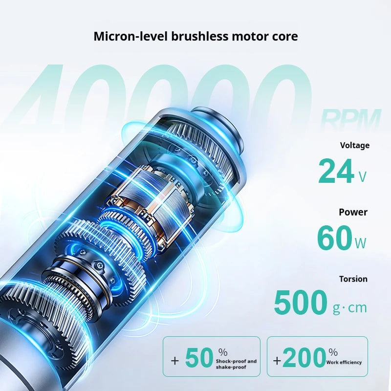 Portable Professional 60W 40000RPM Brushless Nail Drill Machine E File Nail Drill Machine