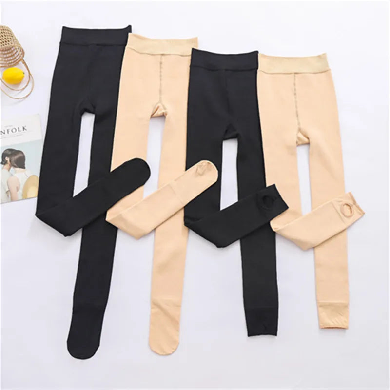 1 Pcs Winter Thicken Thermal Pantyhose Women Fleece Lined Tights Ladies Thermal Stockings