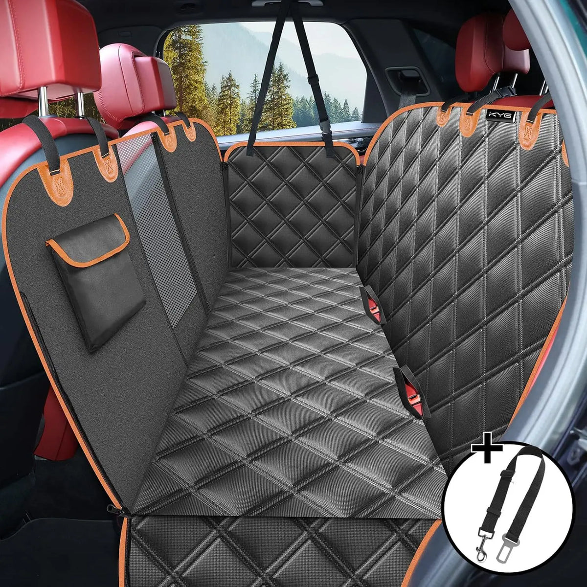 Selling Waterproof Anti-Scratch Dog Hard Car Seat Cover for Back Seat with Hard Bottom
