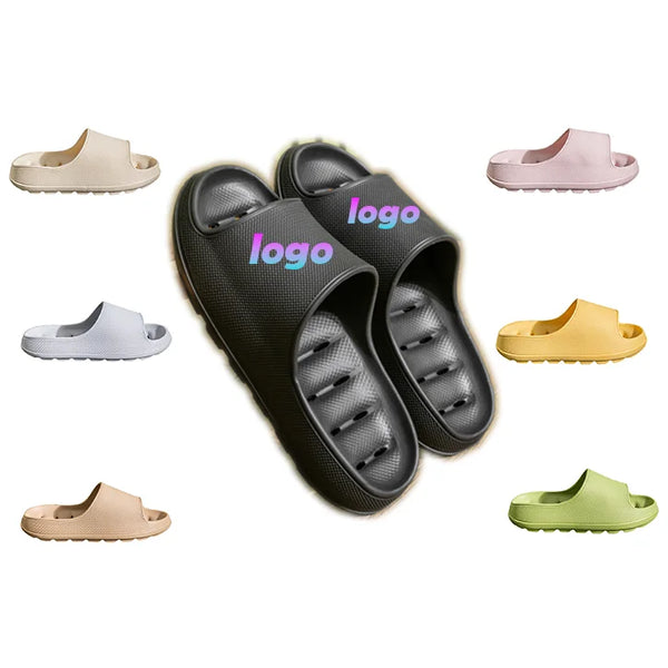 Summer Women'S Cloud-Soft EVA Thick Bottom Hollow Slippers Bath Waterproof Non-Slip Quick