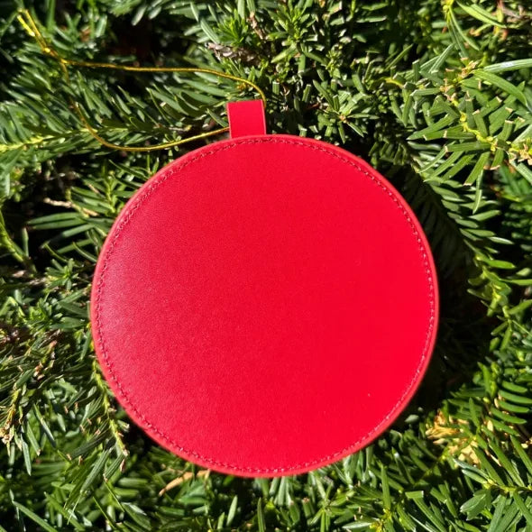 PU Needlepoint Self Finishing Round Leather Ornament Christmas Ornaments Needlepoint Self (Pack of 2)