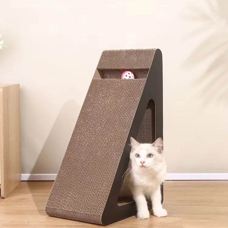 Cat Scratching Board Triangle Cat Scratching Nest Cat Claw Board Corrugated Cardboard