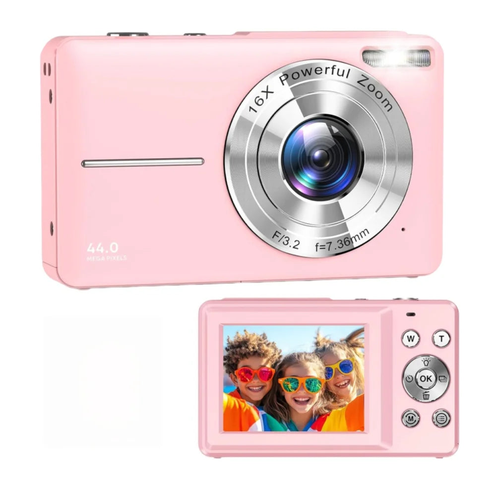 Digital Camera HD 1080P for Teens Anti Shake Point Shoot Cameras Portable 16X Zoom
