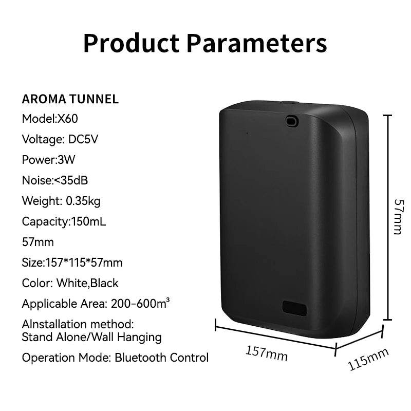 Upscale Smart Cute Aroma Car Diffuser with 150ml Capacity Low Power Consumption
