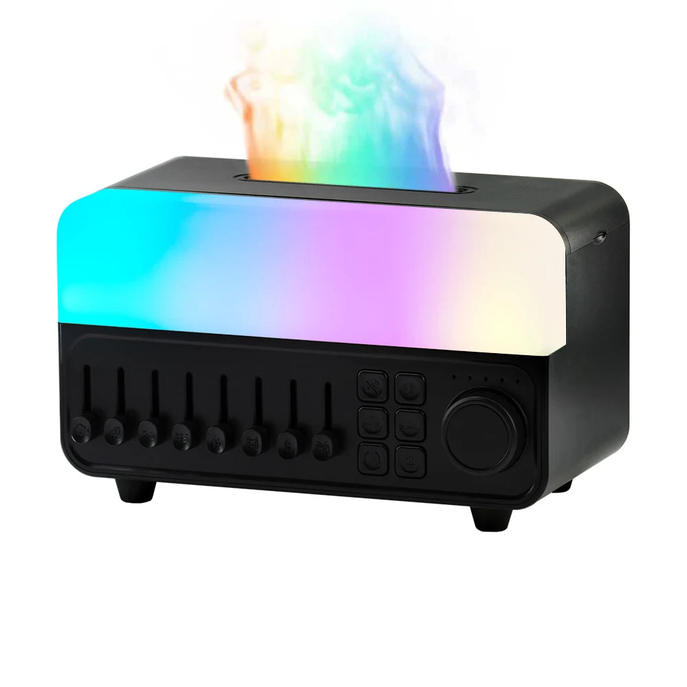 150ML Colorful Flame Multi-Sound White-Noise Flame Aroma Diffuser Ultrasonic Humidifier