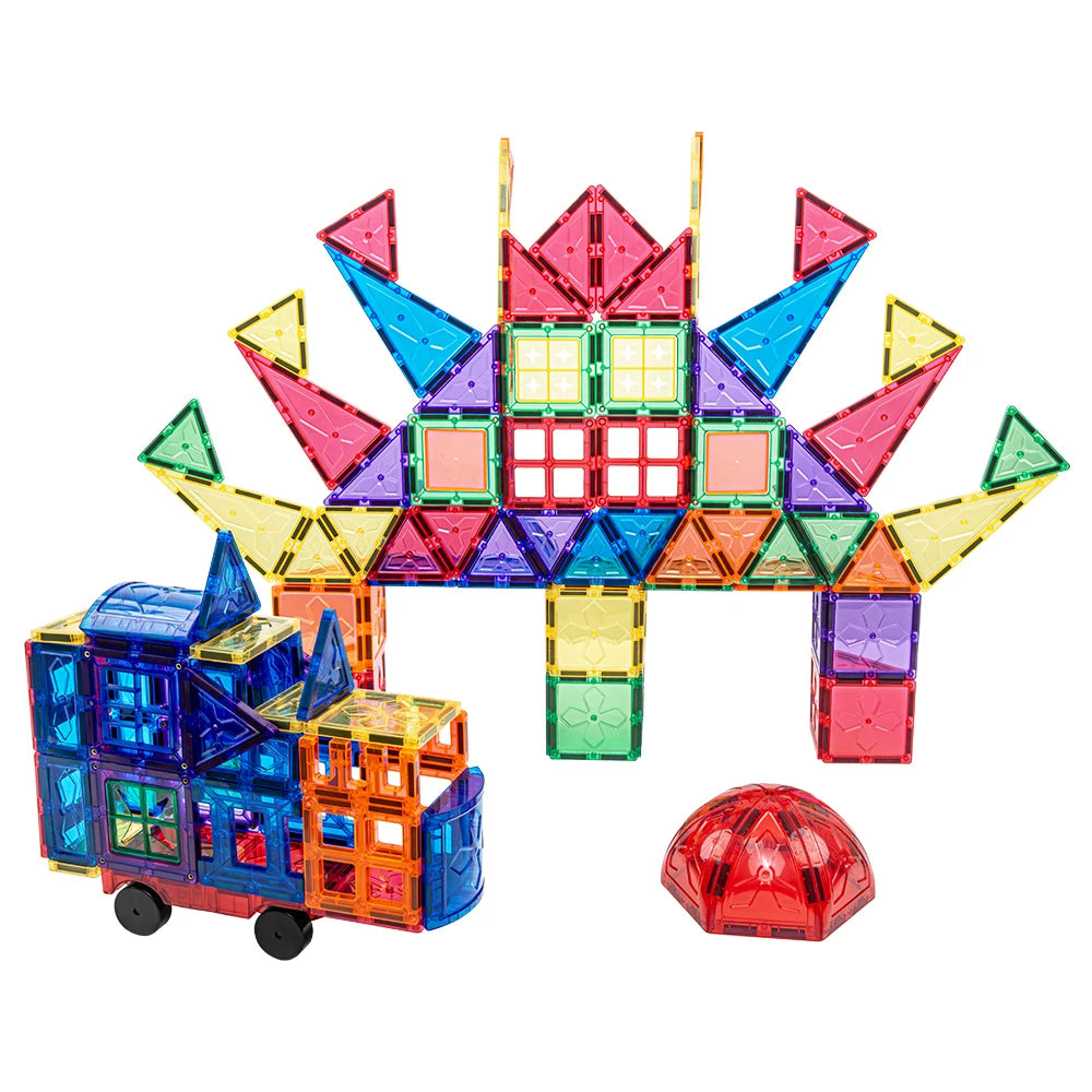 Magnetic Building Blocks STEM Educational Magnet Toys Building Strongest Magnetic Tiles