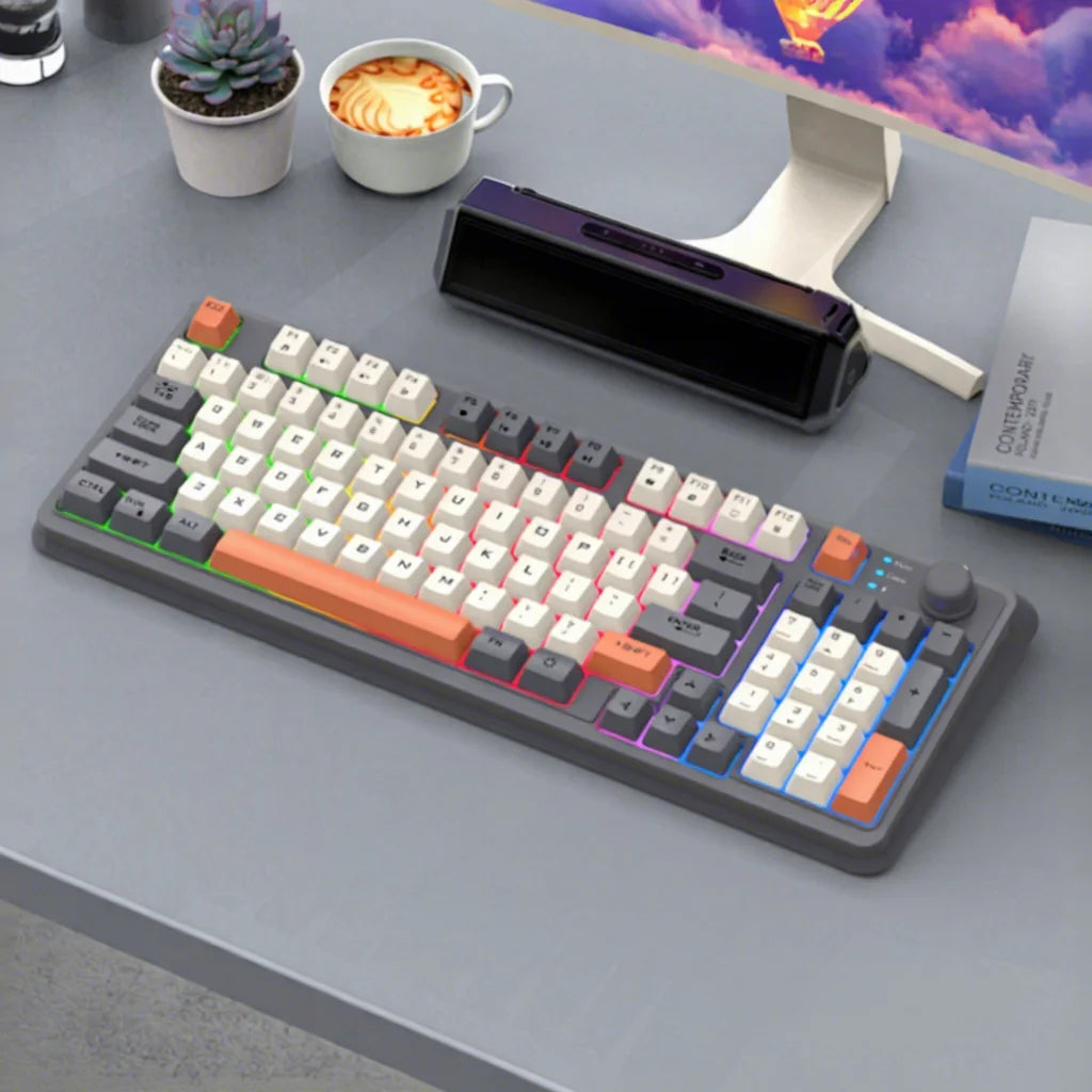 Wireless K94 RGB Backlit Keyboard Dual Mode USB Mechanical Fashion Color Matching