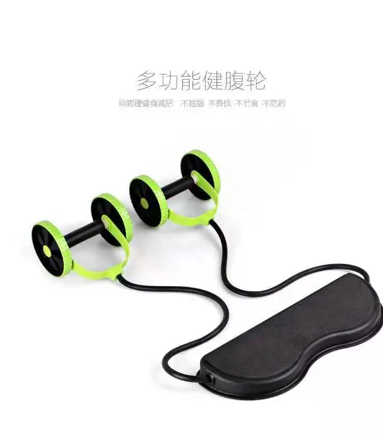 Fitness Home Ab Abdominal Power Wheel Roller Slide Tone Big Exercise Four Roller Set