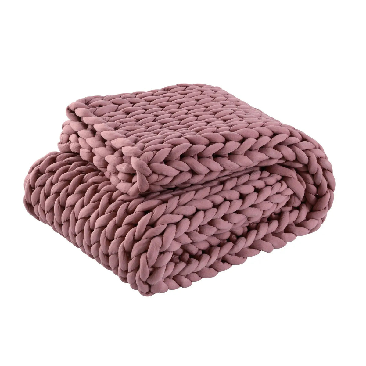 Chunky Knit Yarn Weighted Blanket with Core Filling Soft Woven Gravity Blanket