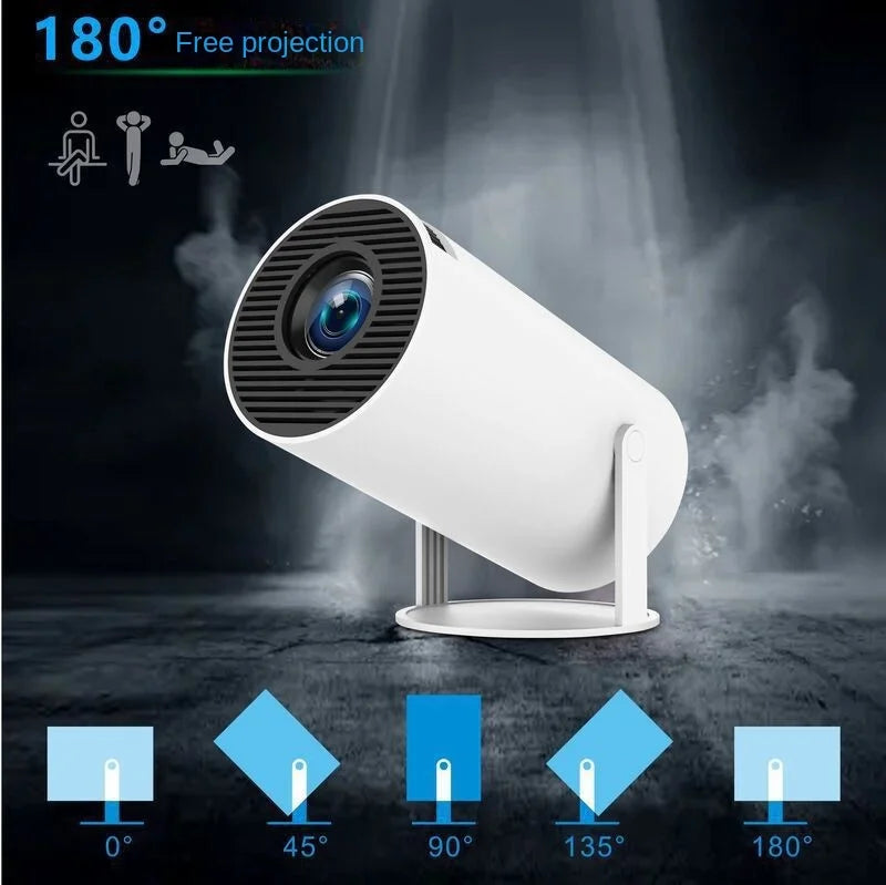 Mini Portable Projector for Home Theater & Travel, HD Wireless Screen Mirroring with Big