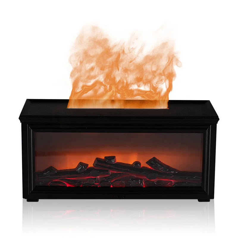 European-Style Flame Aroma Diffuser Desktop Fragrance Humidifier Ultrasonic Lifelike