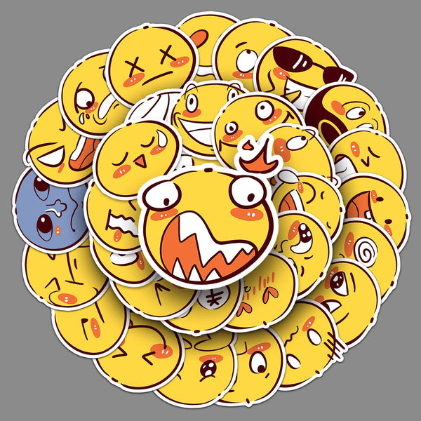 Original Emojis Personalized Cartoon Cute and Funny Transparent Adhesive Sticker Paper (Pack of 3)