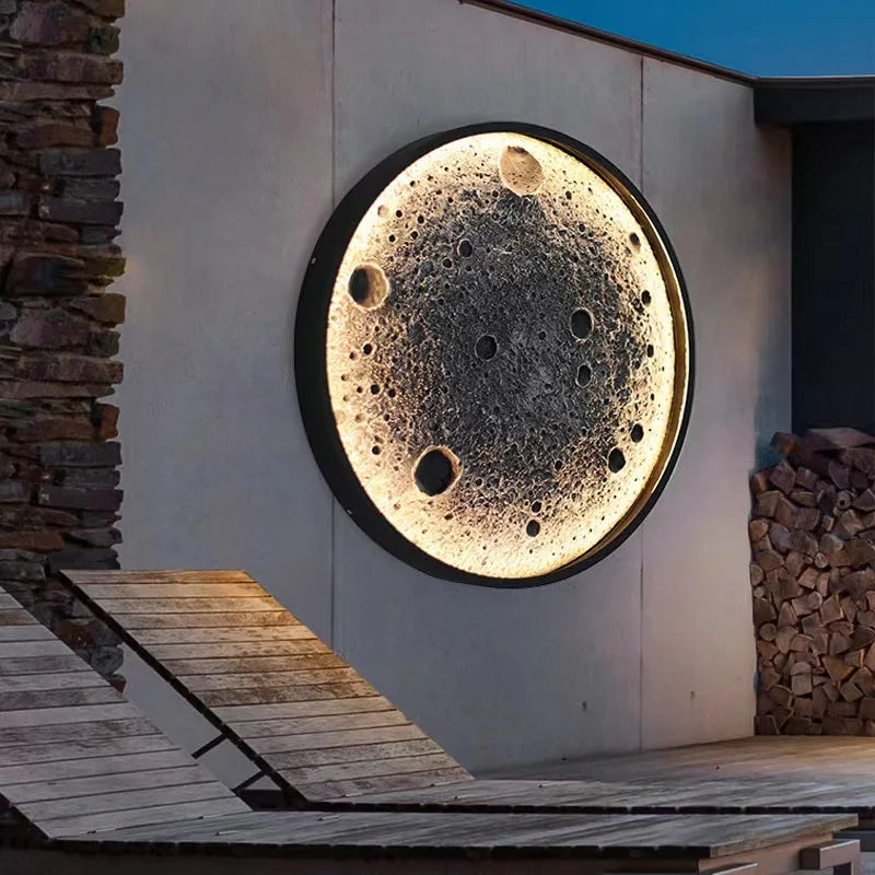 3D Realistic LED Resin Moon Wall Lamp for Living Room Transform Your Space with Cosmic