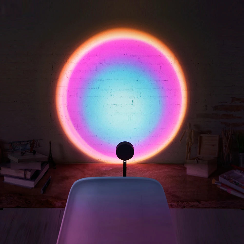 Portable Sunset Projection Lamp, Night Light Projector Led Lamp, 180 Degree Rotation