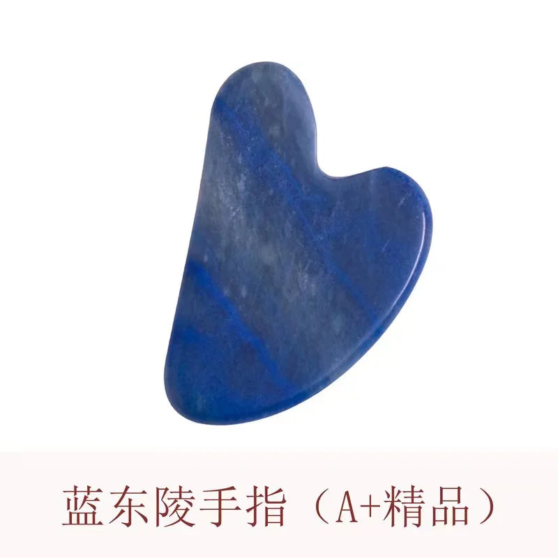Natural Crystal Gua Sha Stone with Optional Face Roller in 9 Colors