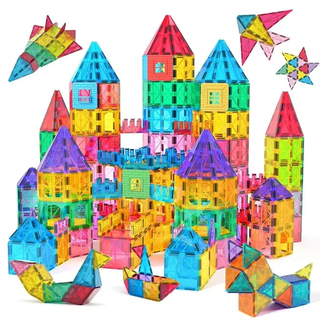 New Popular Sales100pcs Magnetic Blocks Toys Educational Kids Magnetic Building Tiles Toy