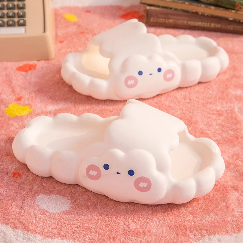 Summer Women Slipper Cloud Design Lovely Cartoon Sandals Female Couples Outdoor EVA Thick
