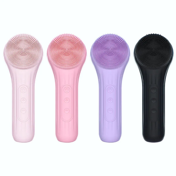 Waterproof Soft Silicone Electric Facial Cleansing Brush Face Clean Massage Exfoliating