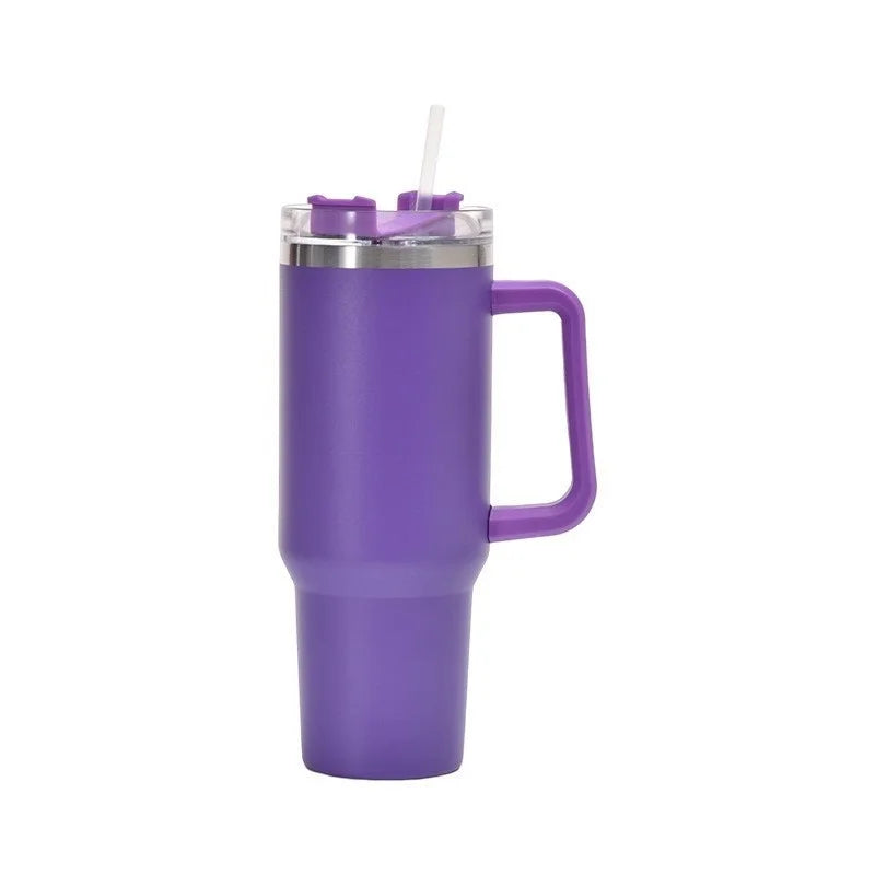 40Oz Stainless Steel Tumbler with Handle Insulated Tumbler Stainless Steel Cup Custom Cups