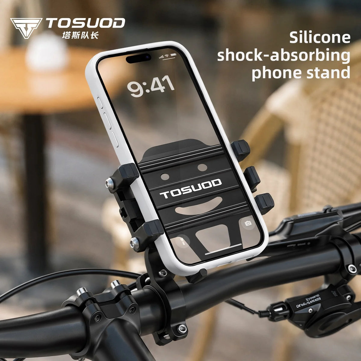 Bike Phone Mount for E-Bike Scooter Motorcycle Aluminum Handlebar Holder 4.7-7.2 Inch