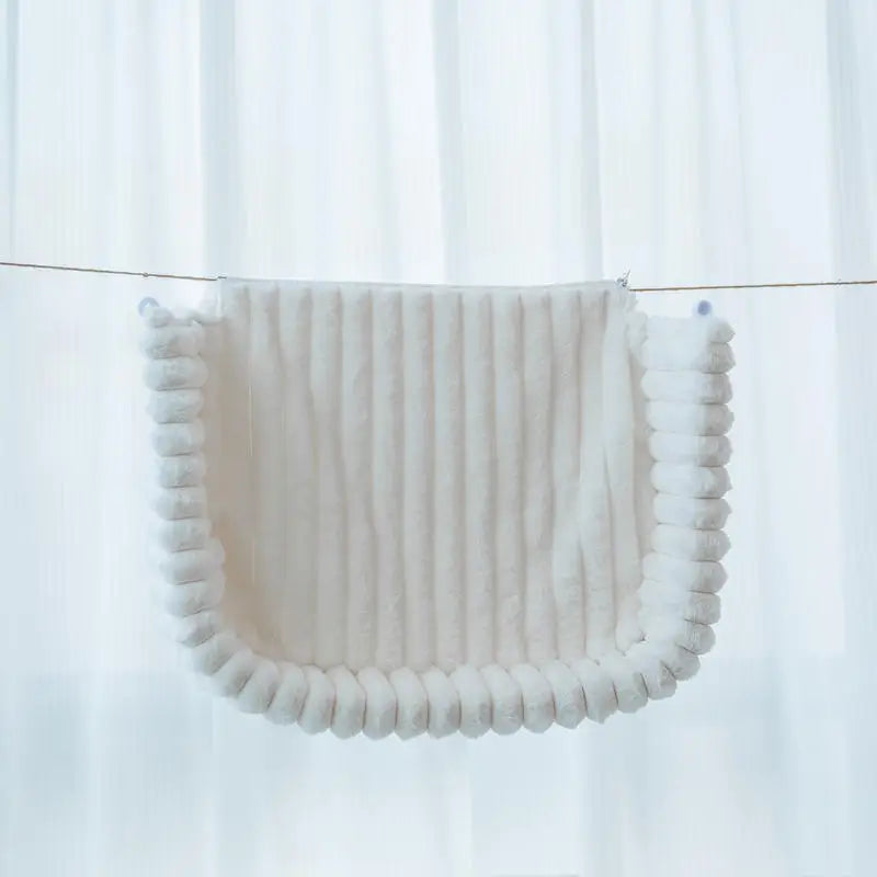 Luxury Square Winter Cat Window Perch Bed with Suction Cups Plush Hammock for Comfortable