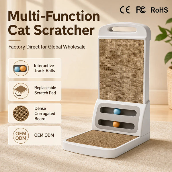 Custom Wear-Resistant Scratch Resistant Space Saving Design 90°Vertical Cardboard Cat