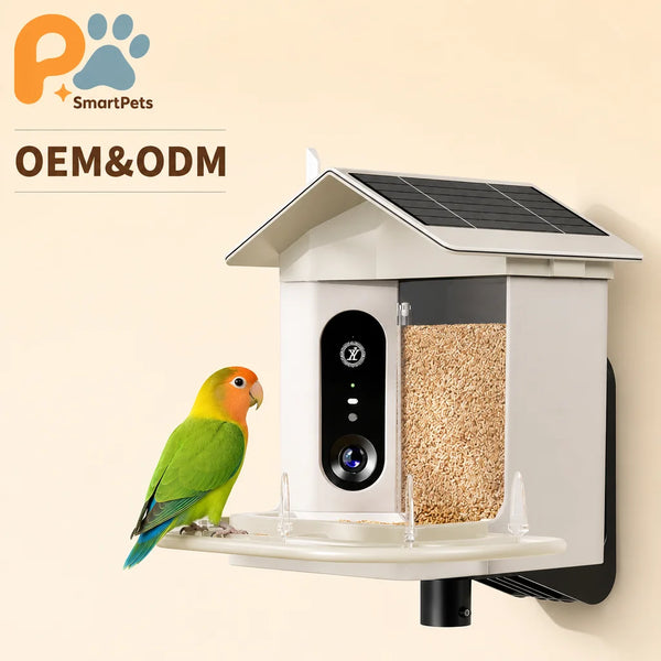 4K Smart AI Bird Feeder with Ultra HD Camera, Bird Recognition, Low-Food Detection