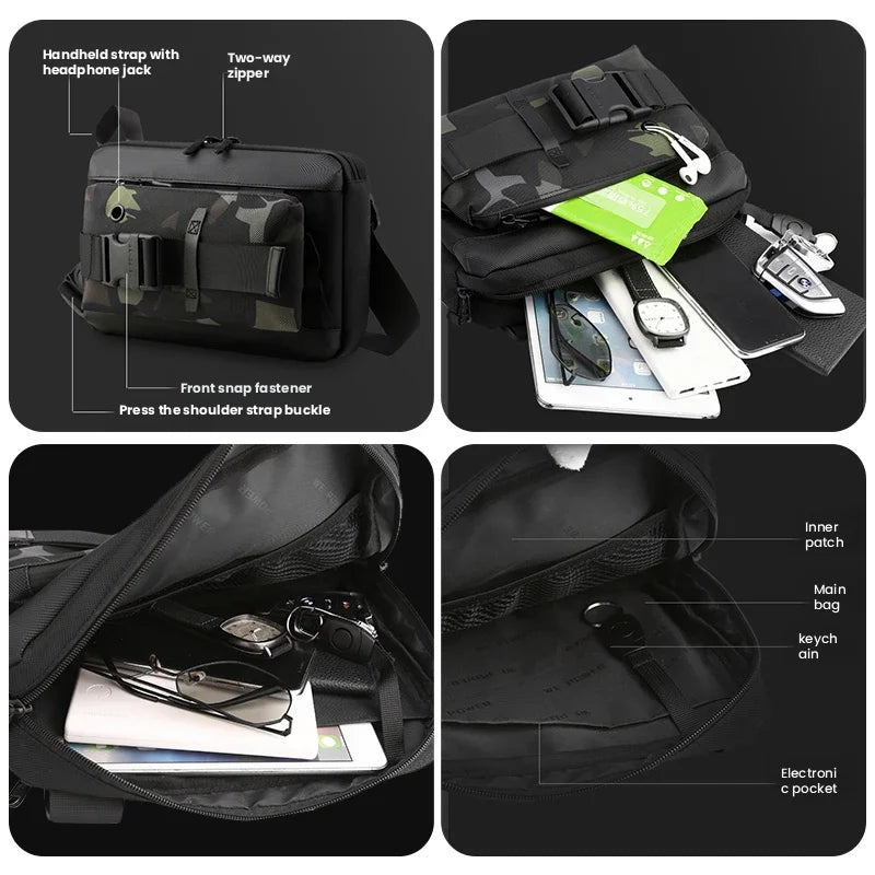 Lightweight Anti Theft Crossbody Bag Convertible Briefcase Belt Buckles Universal Durable