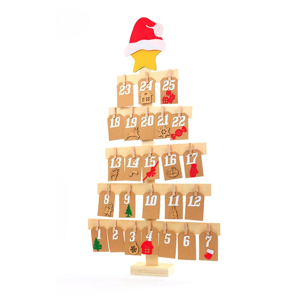 Reusable Led Creations Wooden Christmas Advent Calendar