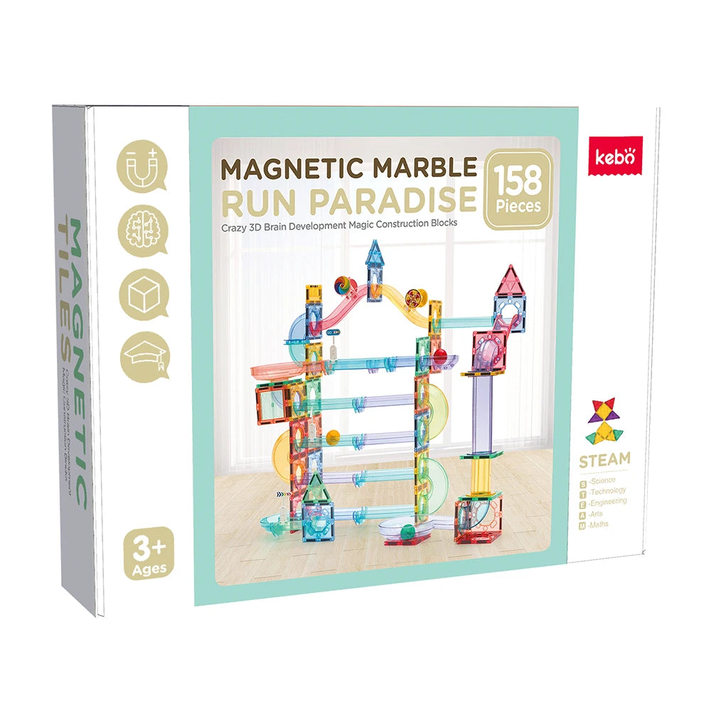 Creative Strong Magnet Tiles Tube Construction Building Blocks Magnetic Tiles Marble Run