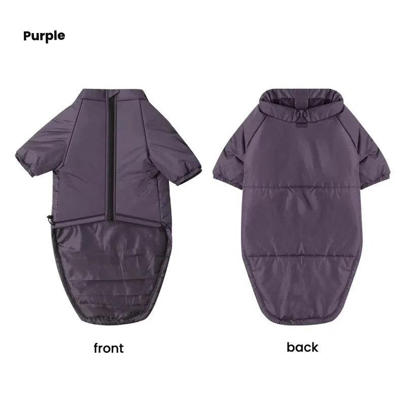 Comfortable Traditional Weatherproof Reversible Dog Jacket Reflective Safety Strips