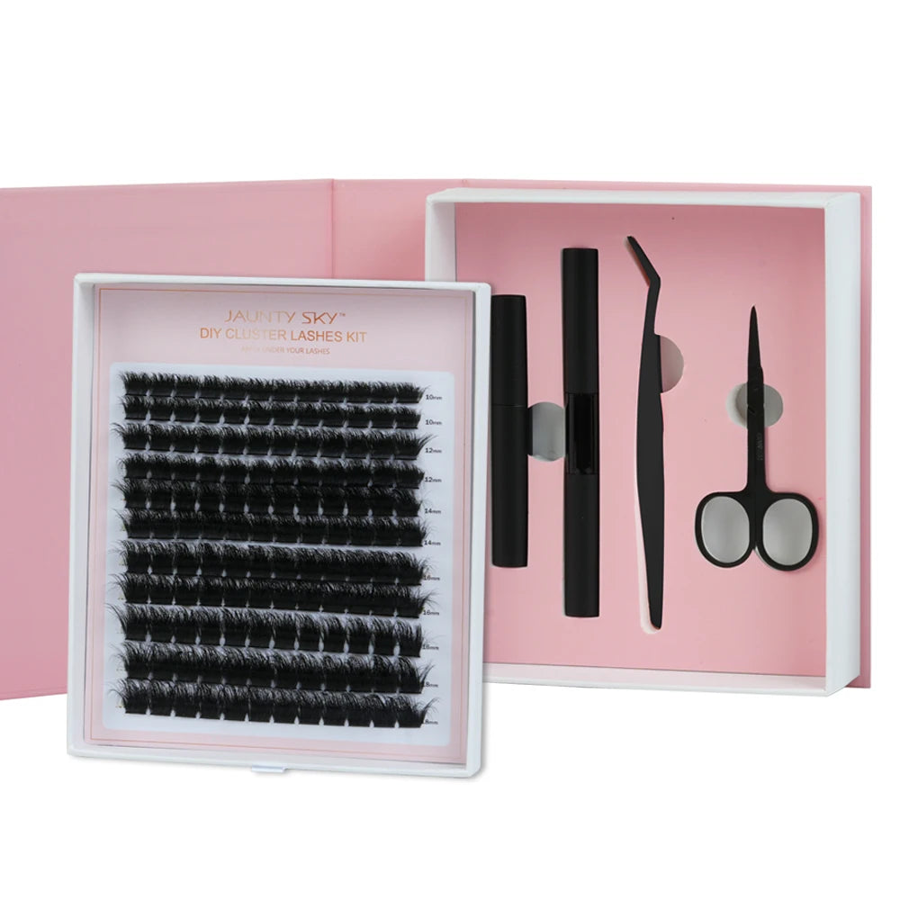 Diy Cluster Lashes Set 0.05 0.07mm Pre-Cut Eyelash Segment Lash Clusters Kit with Lash