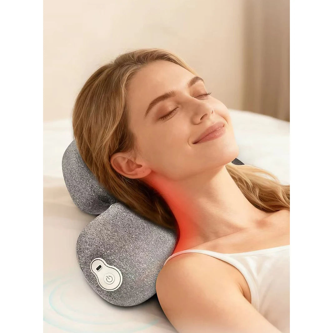 Shiatsu Back and Neck Massager with Soothing Heat Vibration Kneading Massage Pillow Body