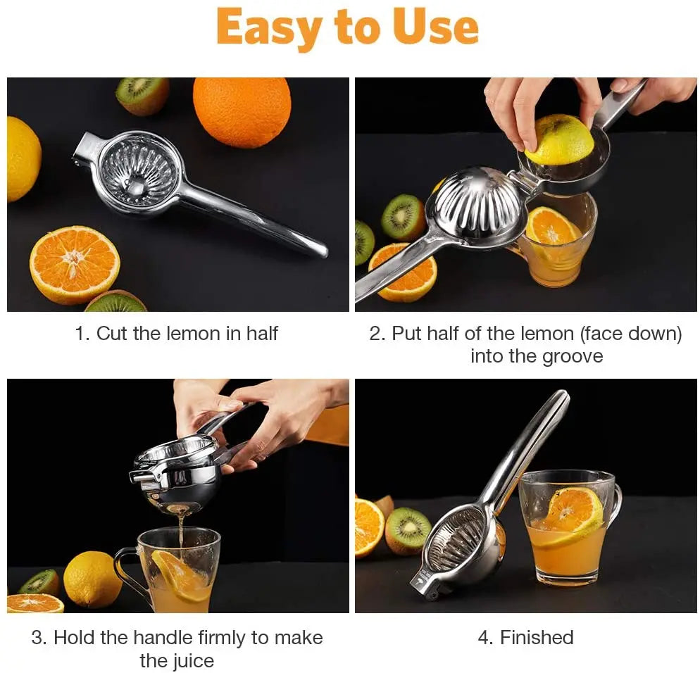 Stainless Steel Lemon Squeezer Kitchen Manual Citrus Juicer Press Hand Operated