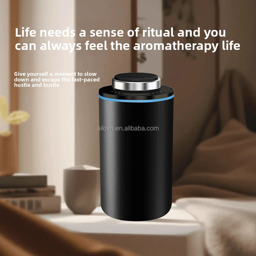 Luxury Portable 50Ml Alloy Smart Aroma Diffuser Machine Type-C Auto Car Essential Oil